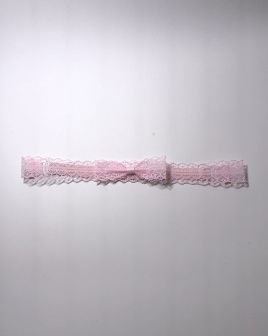Siren Pink Lace Bow Belt