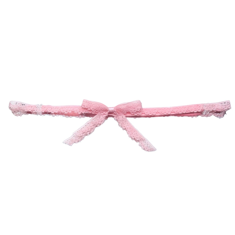 Tease Pink Lace Bow Belt