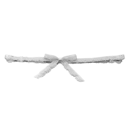 Tease White Lace Bow Belt