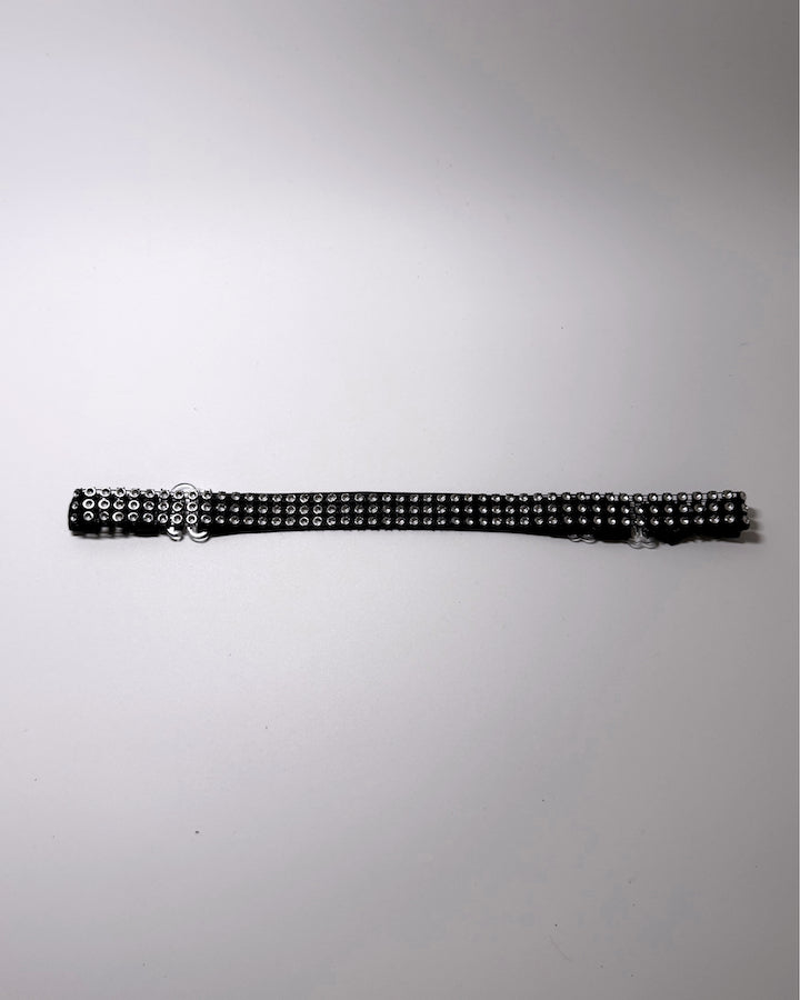 Vixen Sparkly Rhinestone Mesh Bow Belt 