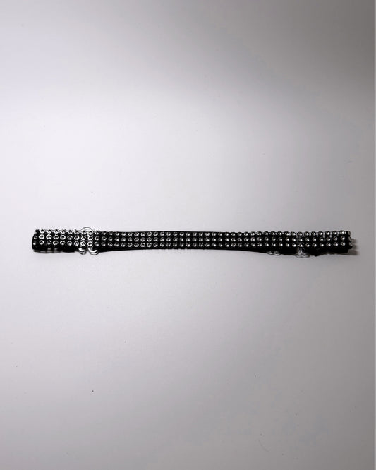 Vixen Sparkly Rhinestone Mesh Bow Belt 