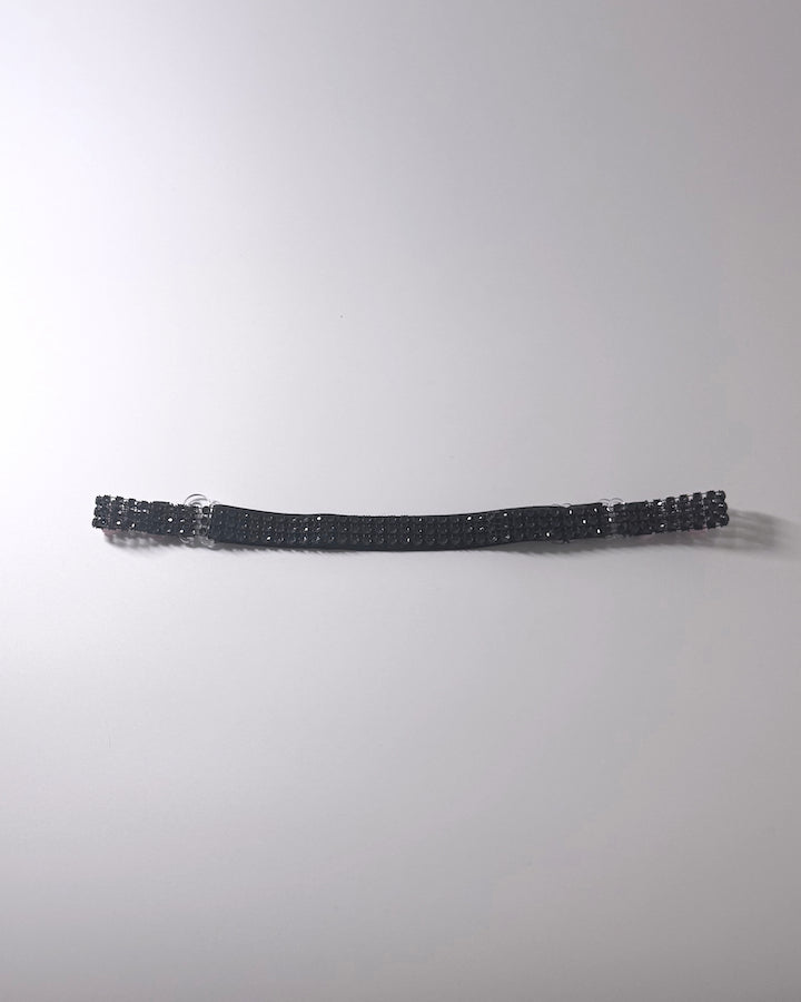 Vixen Black Sparkly Bow Belt 