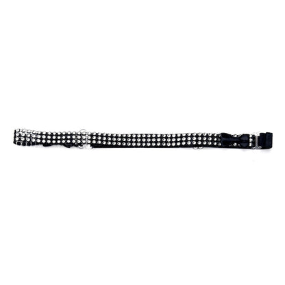 Vixen Sparkly Black Bow Belt with Black Bow Detail