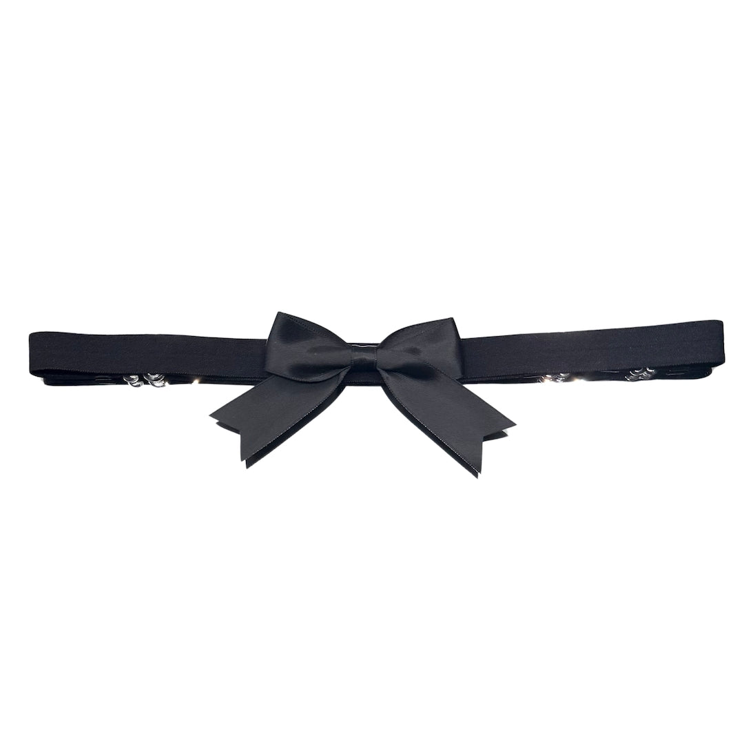 Yours Truly Black Bow Belt 