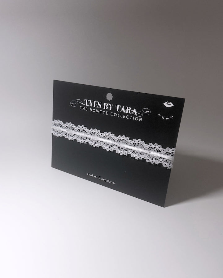Chantilly White Choker on packaging