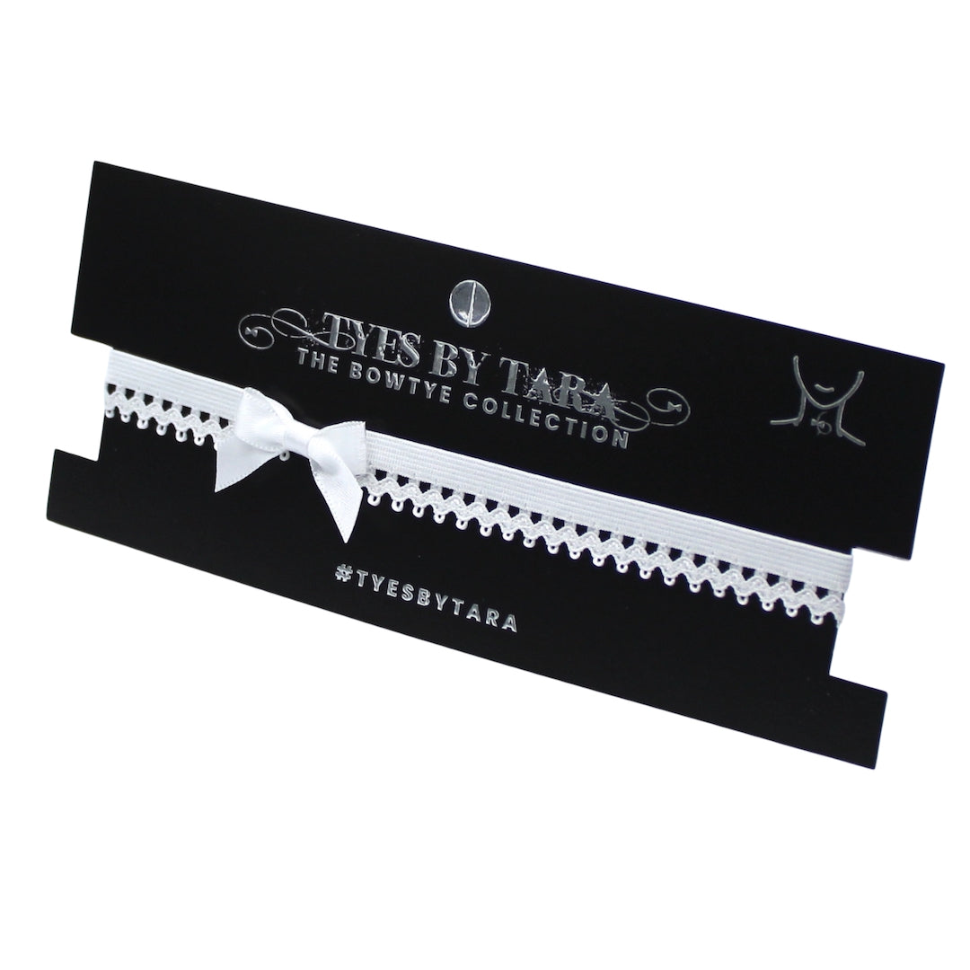 Foxy Bow Choker on Black Card