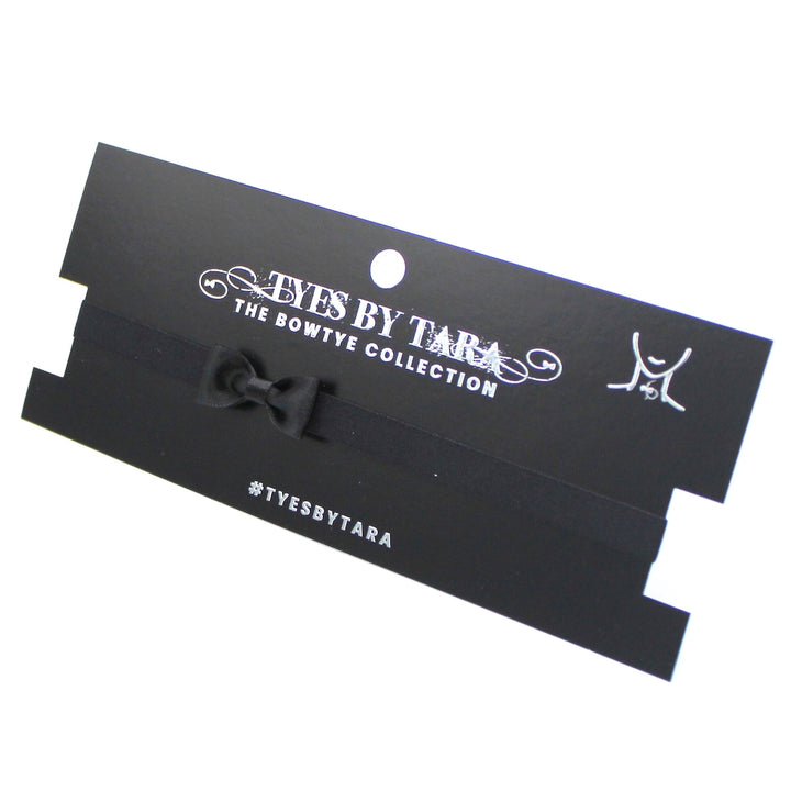 Black Bow Hickey Choker on Black Card