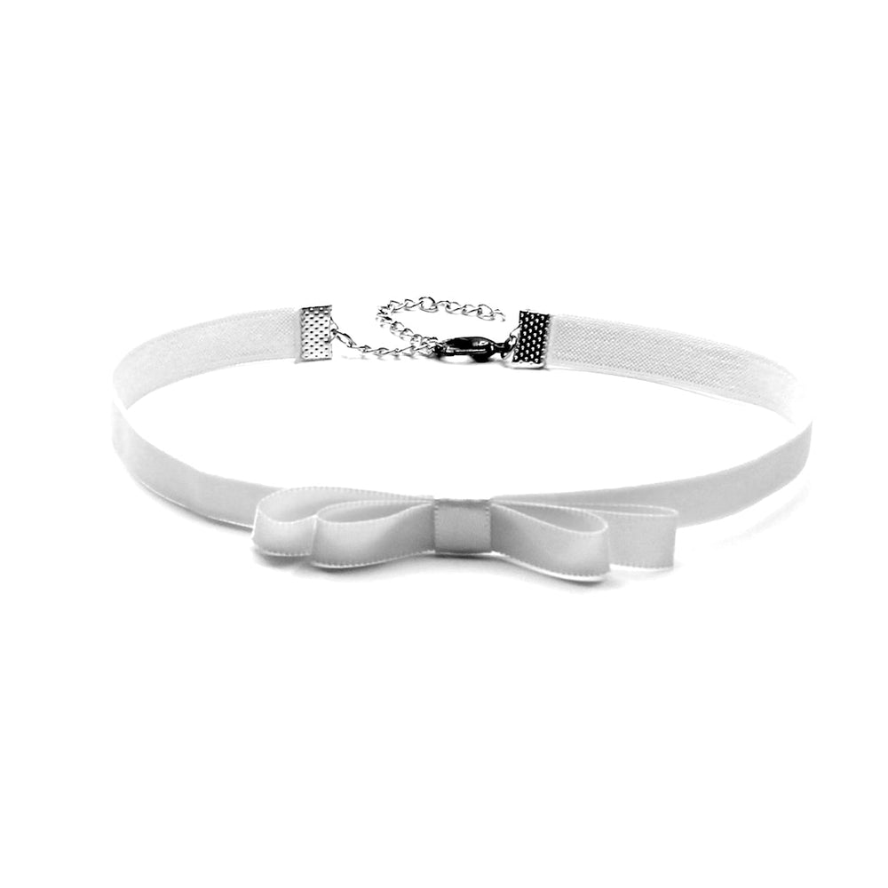 HIghness Bow White Choker