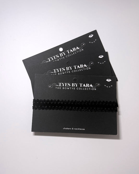 Lady Black Elastic Choker 3 Pack