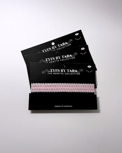 Lady Pink Elastic Bow Choker 3 Pack