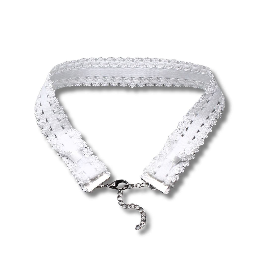 Lady White Lingerie Choker