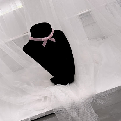 Marie Antoinette Pink Bow Choker