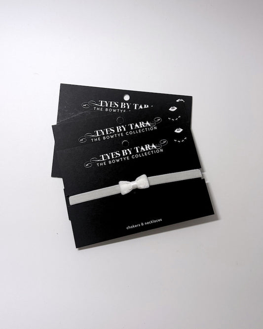 Madame White Velvet Choker 3 Pack