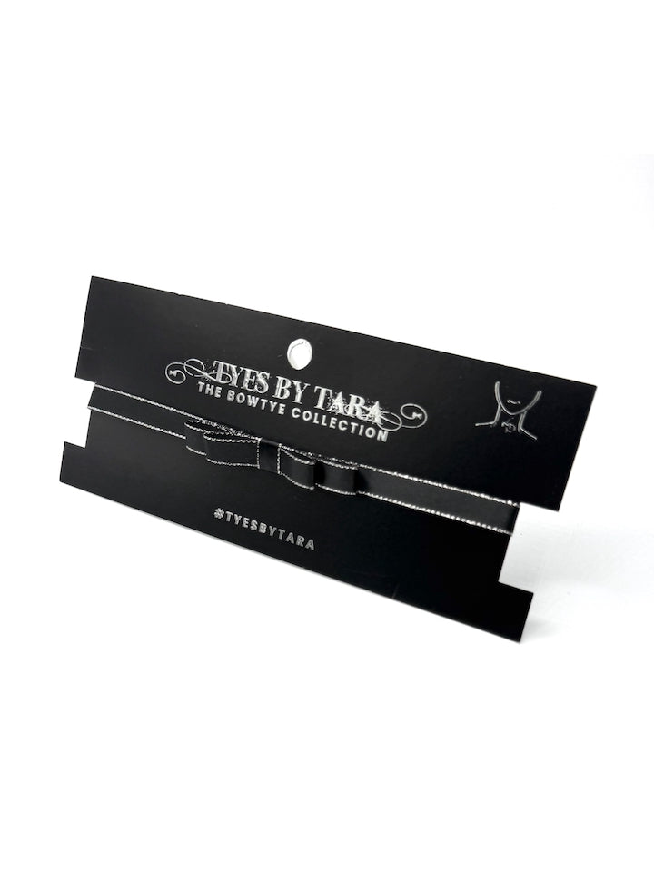 queen black silver bow tie choker 