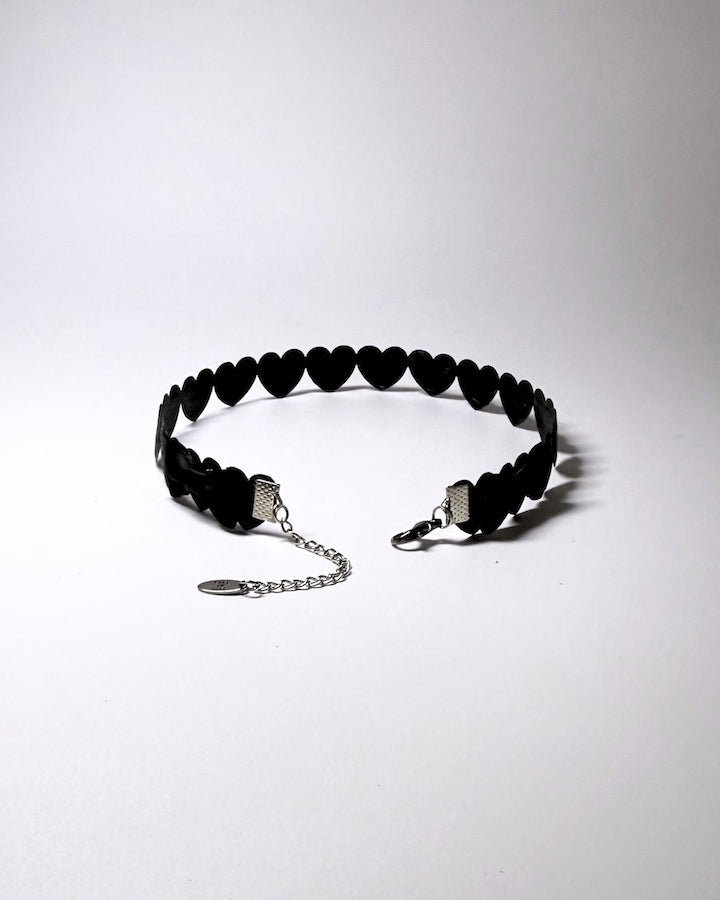 Sweetheart Black Bow Choker Back View