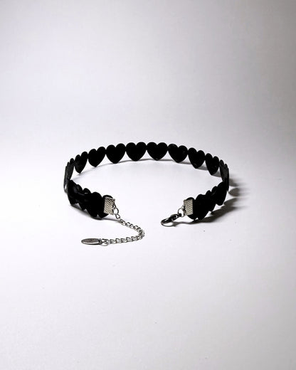 Sweetheart Black Bow Choker Back View