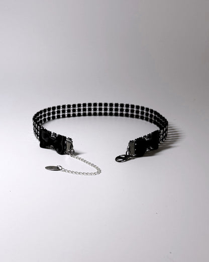 Vixen Black Sparkly Choker Back View