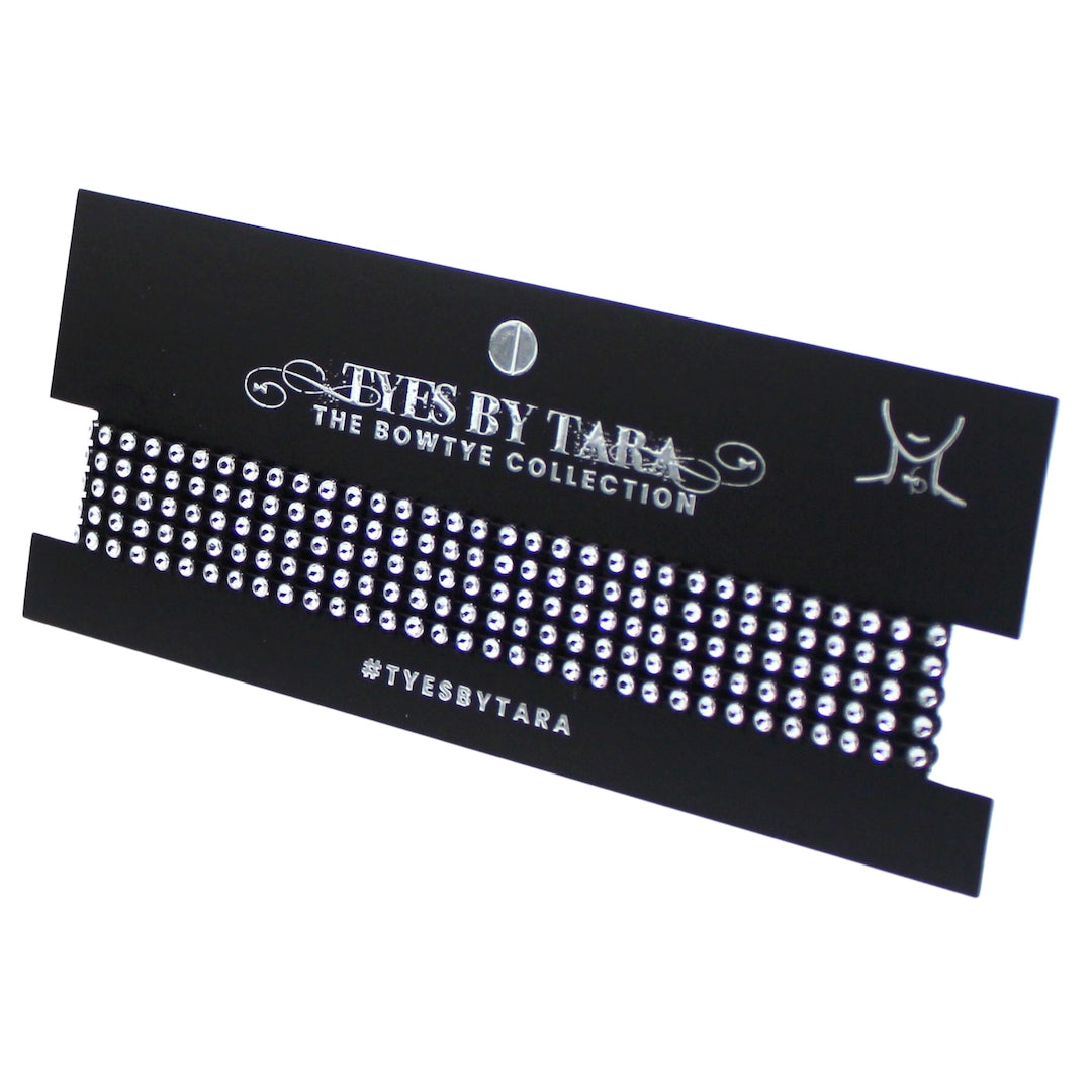 Vixen Diamond Rhinestone Mesh Choker on Black Card