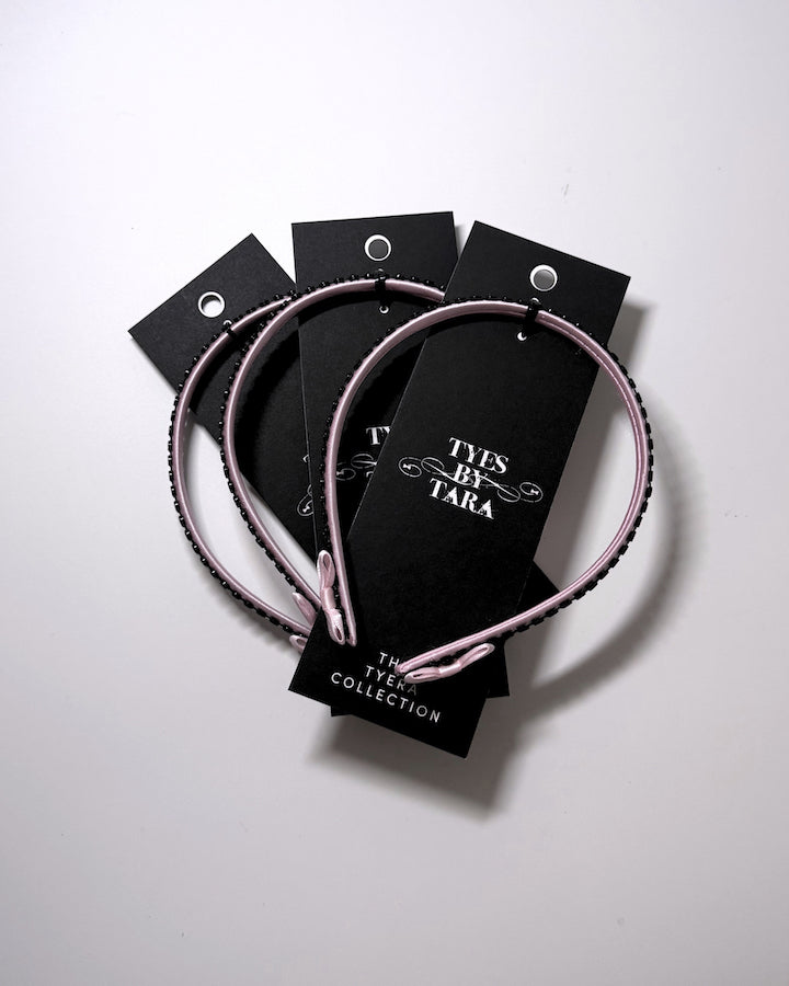 Vixen Sparkly Black Headbands with ink Bows