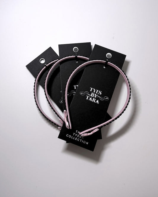 Vixen Sparkly Black Headbands with ink Bows