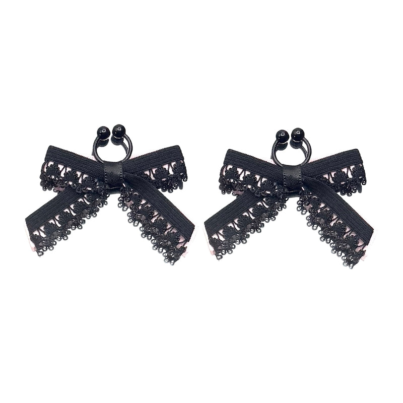 Belle Black Bow Nipple Clamps
