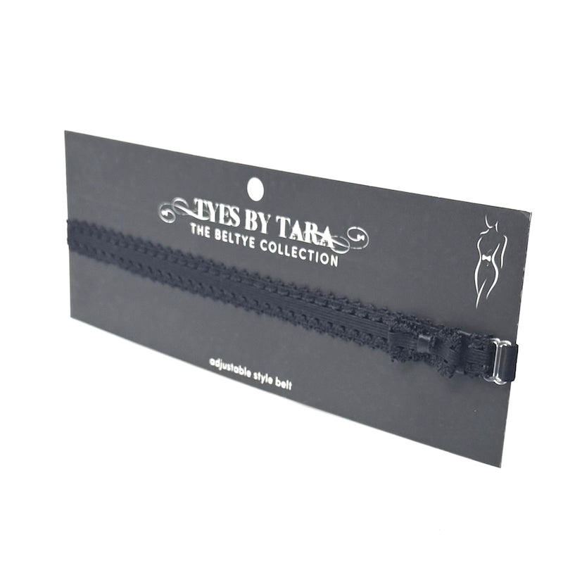 Lady Black Bow Belt on Black Card