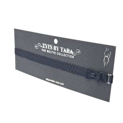 Lady Black Bow Belt on Black Card