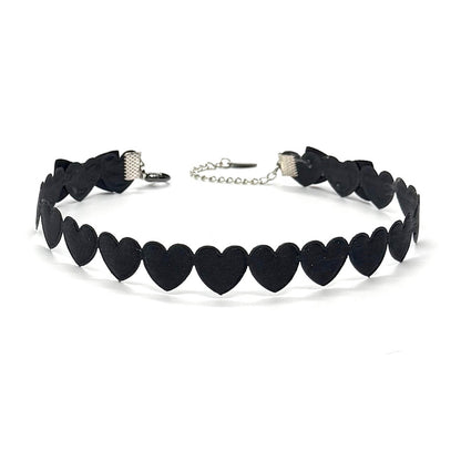 Black Heart Day Collar Black Heart Choker