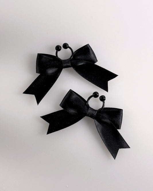 Bombshell Black Bow Nipple Jewelry
