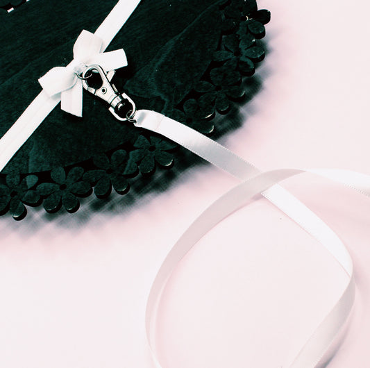 White Kinkette Collar and Leash Flatlay