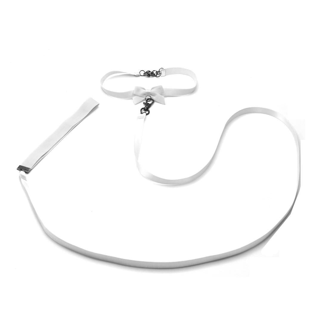 White Kinkette Collar and Leash 