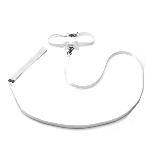 White Kinkette Collar and Leash 