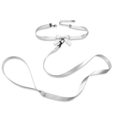 White Kinkette Collar and Leash