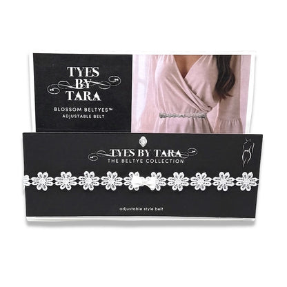 White Flower Belt Display