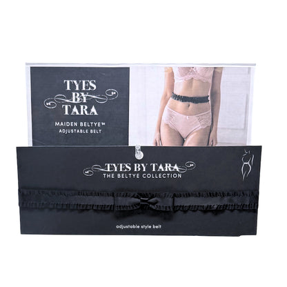 Maiden Black Ruffled Bow Belt Display