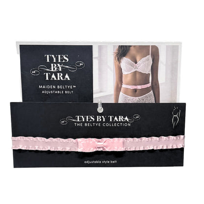 Maiden Pink Ruffled Bow Belt Display 