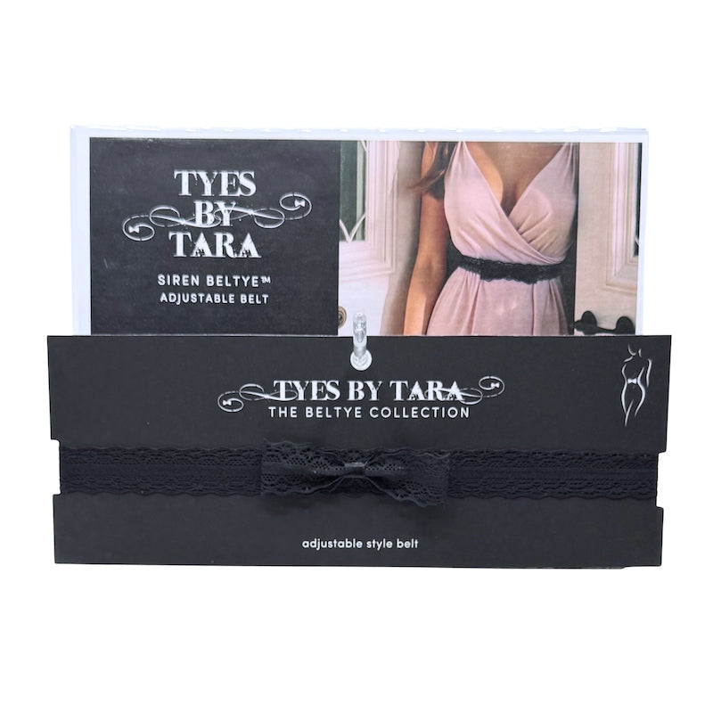 Siren Black Lace Belt Display