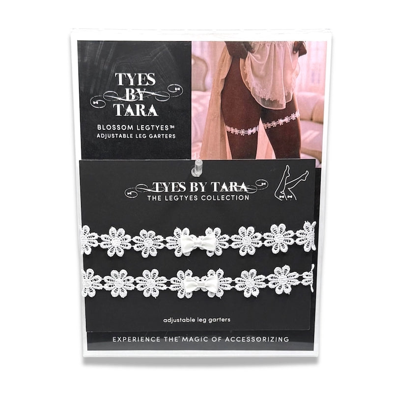Blossom White Flower Leg Garters