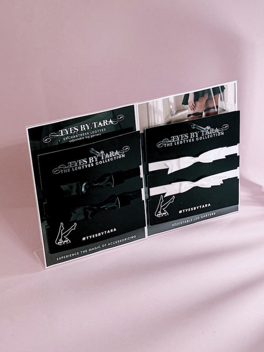 Enchantress legtyes display pack on pink background