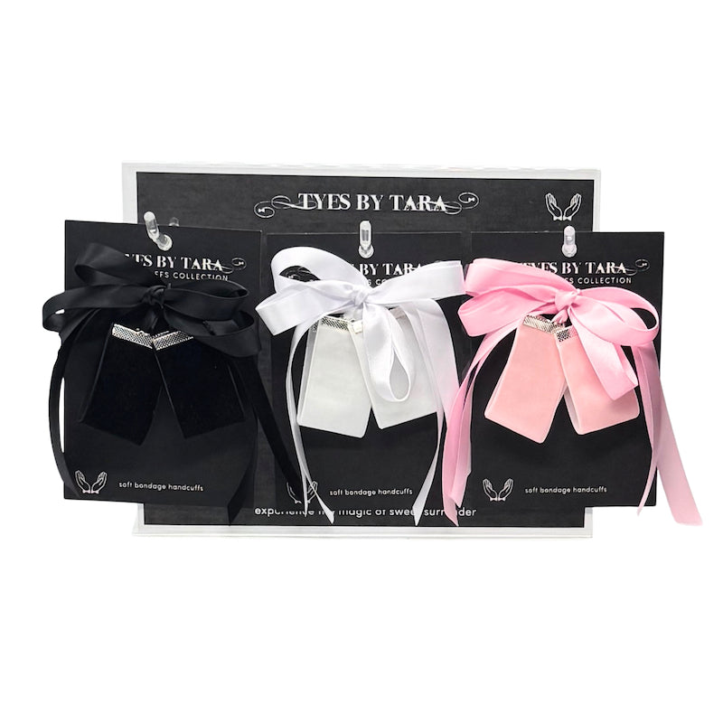 Marie Antoinette Tyecuffs Counter Display with Velvet Handcuffs