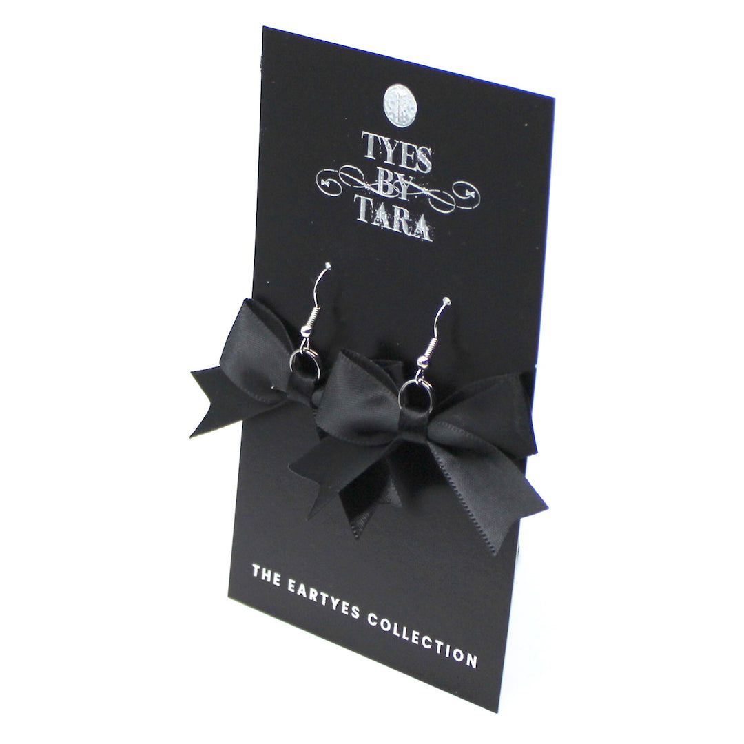 Bombshell Black Bow Earrings