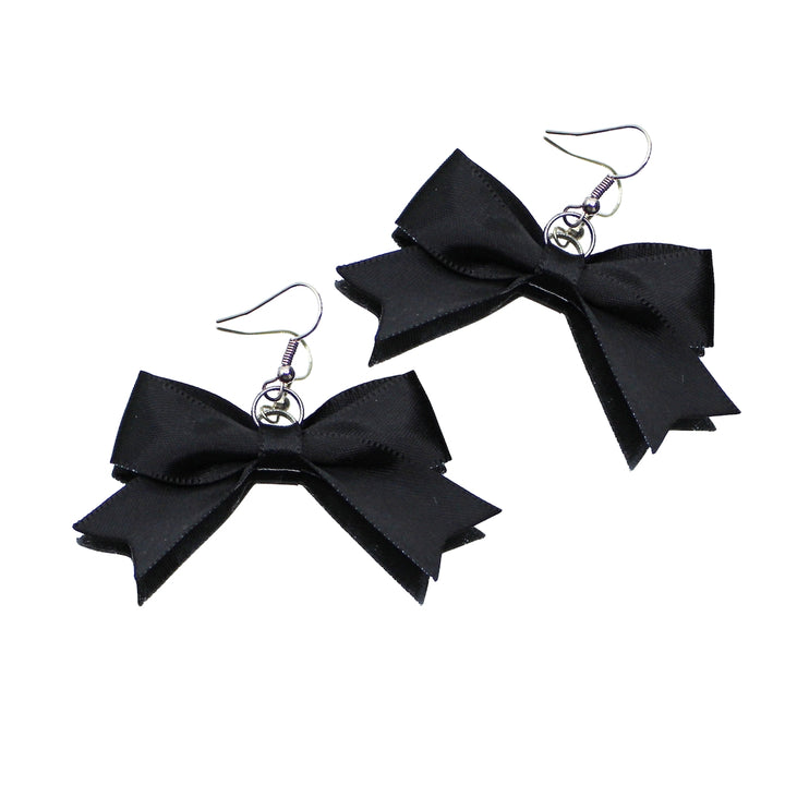 Bombshell Black Bow Earrings