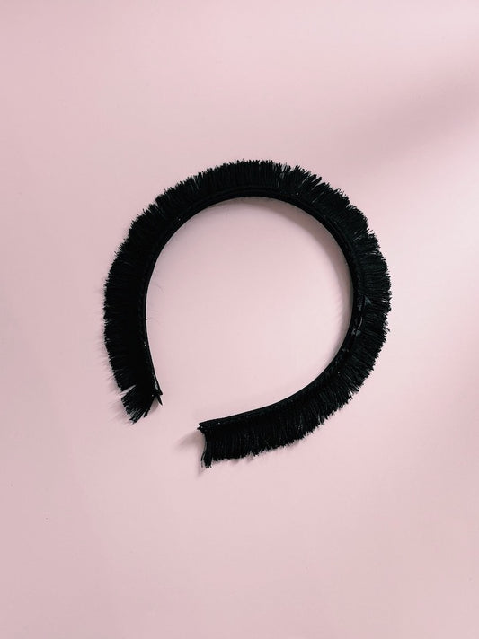 Fringe Black Headband 
