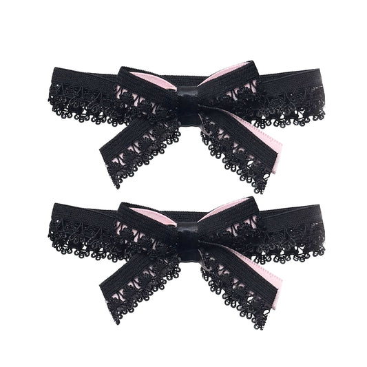 Belle Black Heel Straps