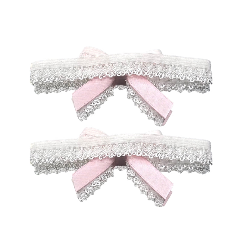 Back View of Belle White Heel Straps