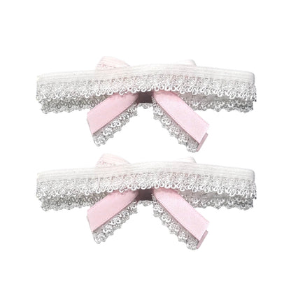 Back View of Belle White Heel Straps