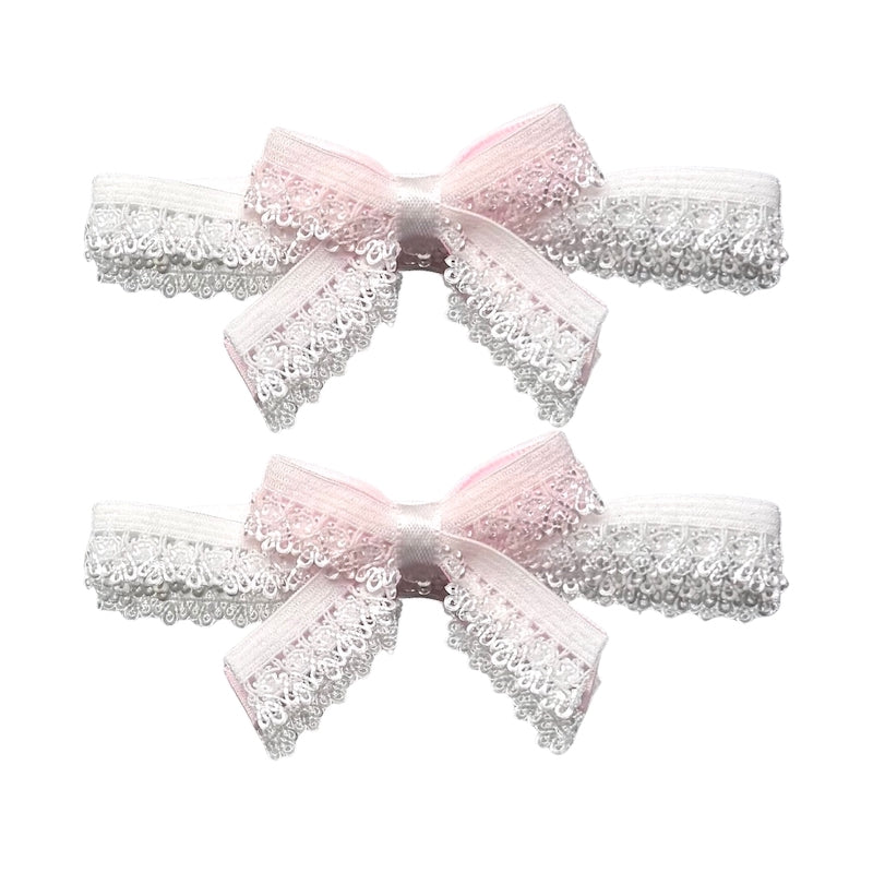 Belle White Bow Heel Straps