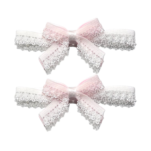 Belle White Bow Heel Straps