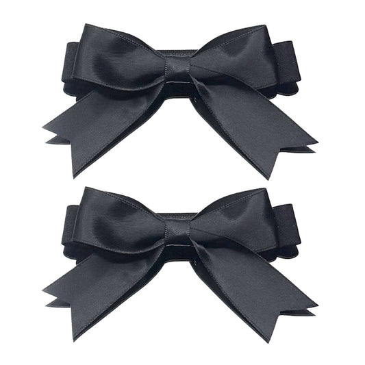 Black Bombshell Bow Heel Straps