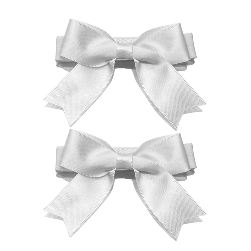 White Bow Heel Straps